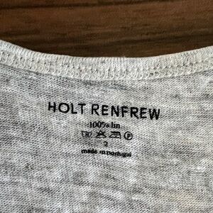 Holt Renfrew Lightweight Linen Top - Heather Gray